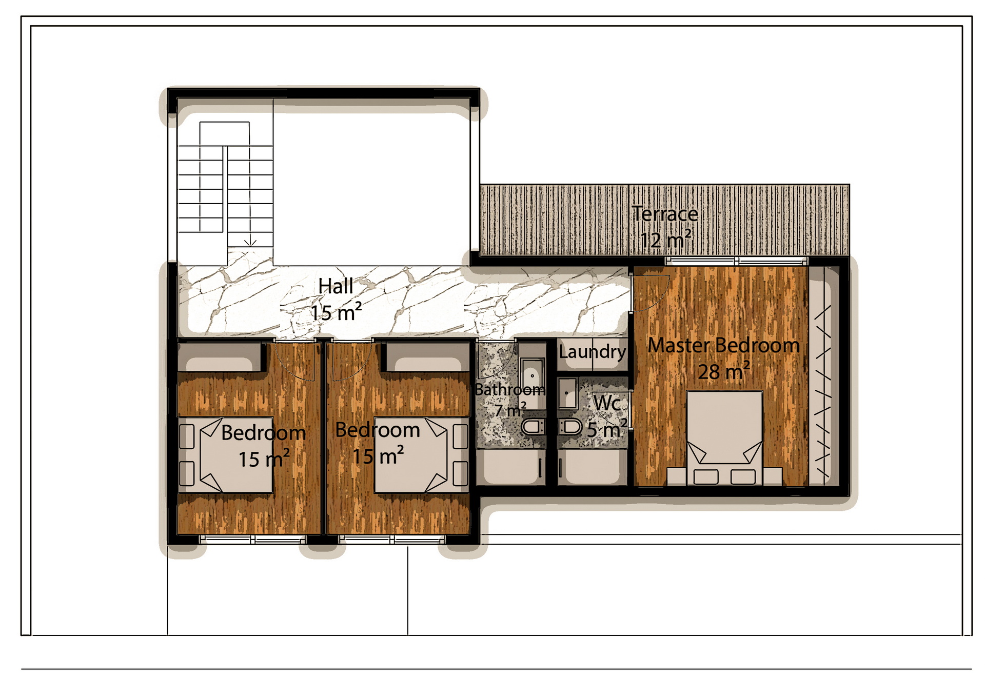 Larmes Villas 3+1 Sapphire 02_saphire first floor